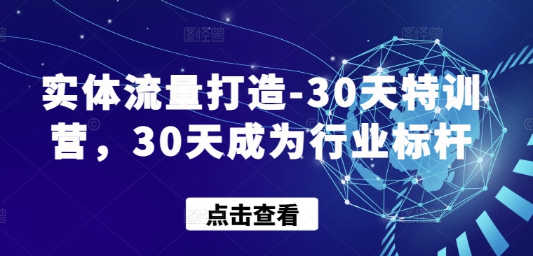 实体流量打造-30天特训营，30天成为行业标杆-牛马集中营