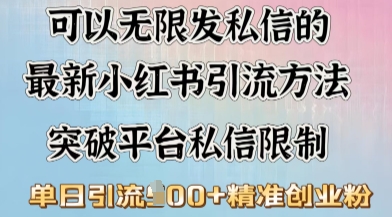 最新“摆烂式”引流打法，小红书私信引流，单天引流100+-牛马集中营