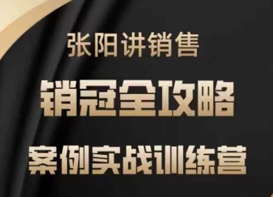 张阳讲销售实战训练营，​案例实战训练，销冠全攻略-牛马集中营