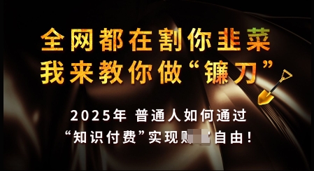 知识付费如何做到月入过W+，2025我来教你做“镰刀”【揭秘】-牛马集中营